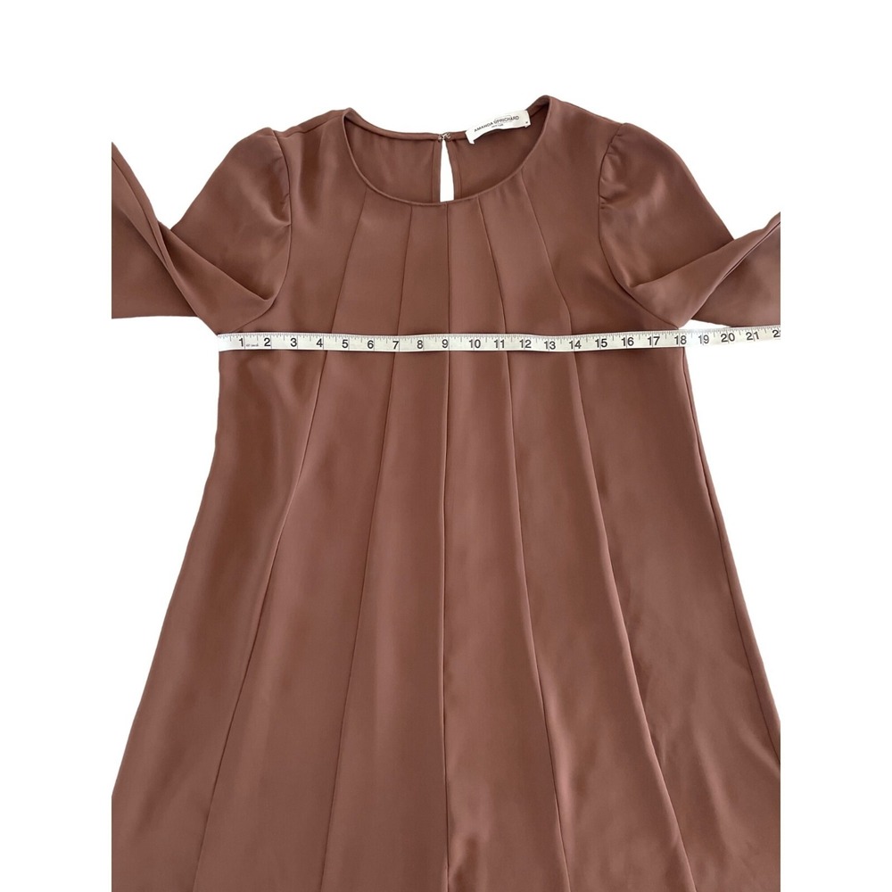 Amanda Uprichard New York‎ Brown Wendy Shift Mini Dress A-Line Size Medium Boho - Picture 5 of 10